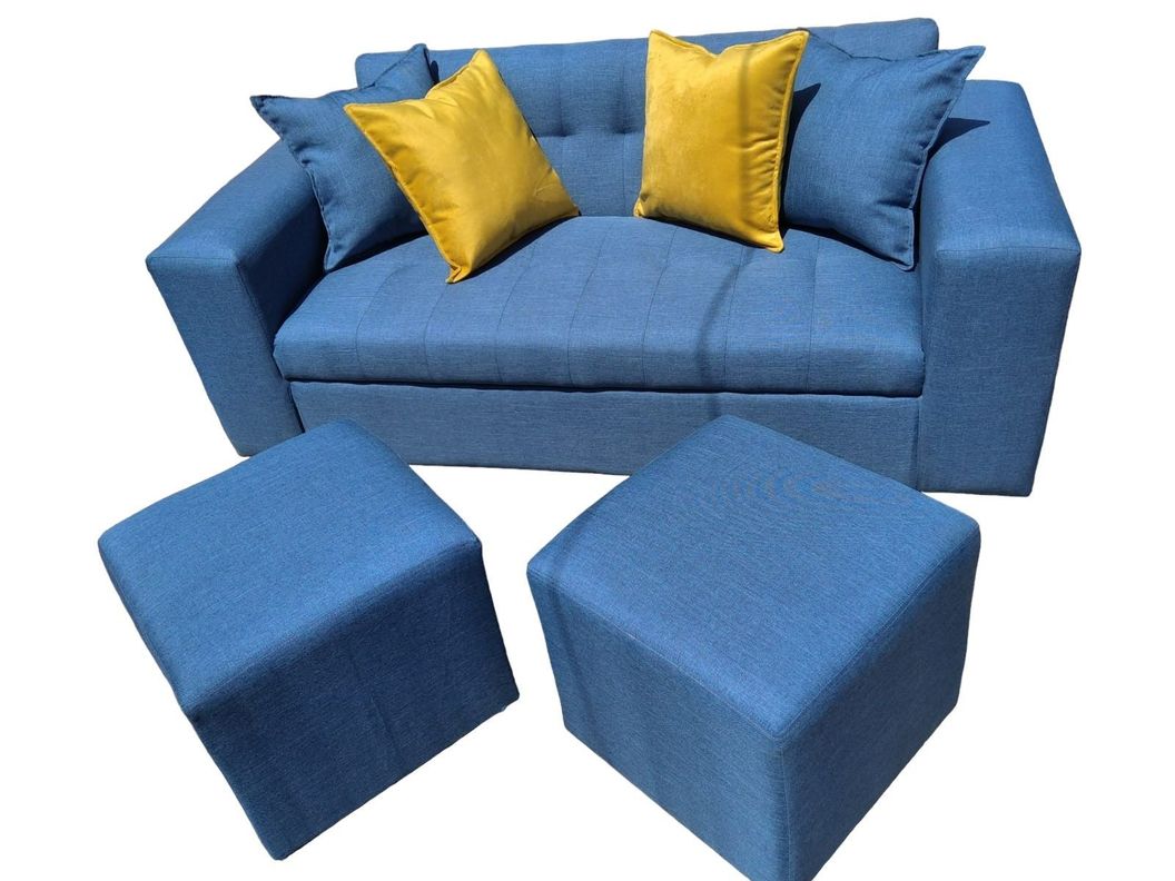 SOFA DOS CUERPOS MAS POUF LINO INDIGO-0