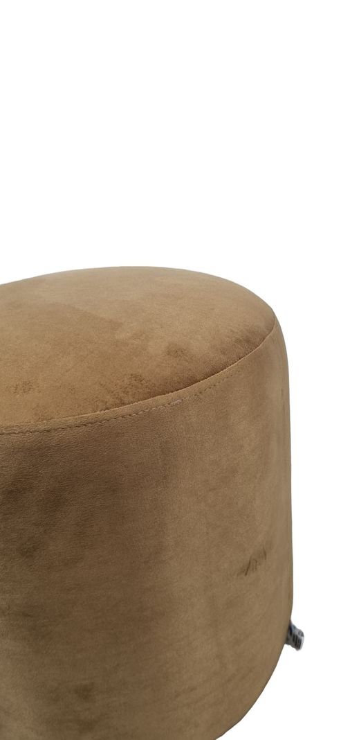 POUFF REDONDO FELPA CAMEL-2