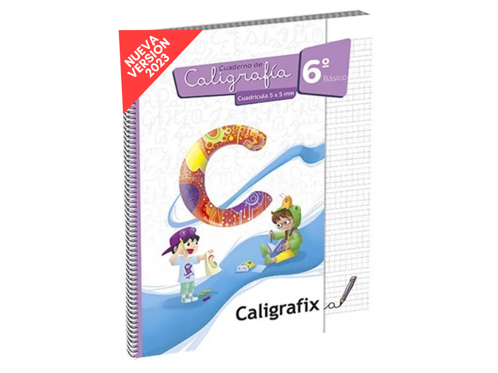Cuaderno de caligrafía 5x5mm 6° Básico-0