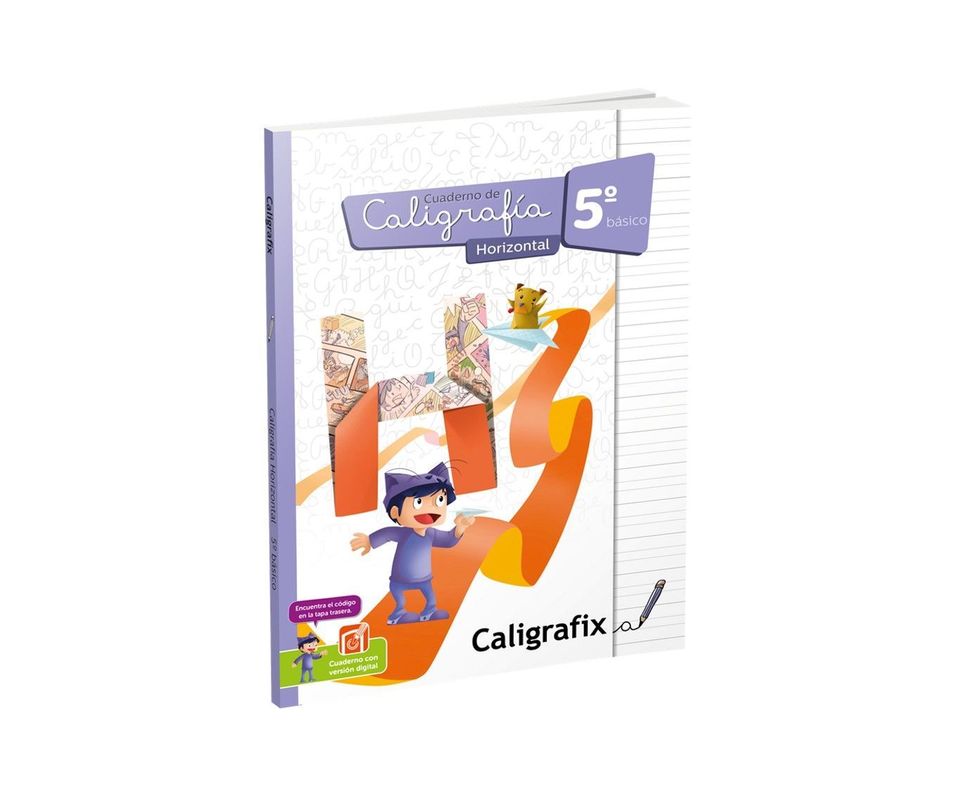 Cuaderno de caligrafia Horizontal 5 Basico  Blanco