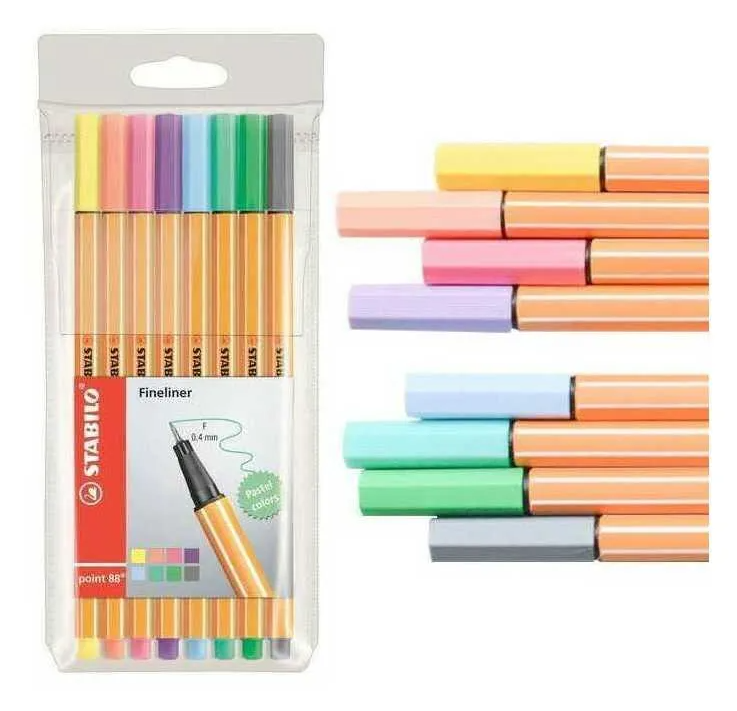 Set Stabilo 8 Point 88 Pastel Tiralíneas Fineliner-0