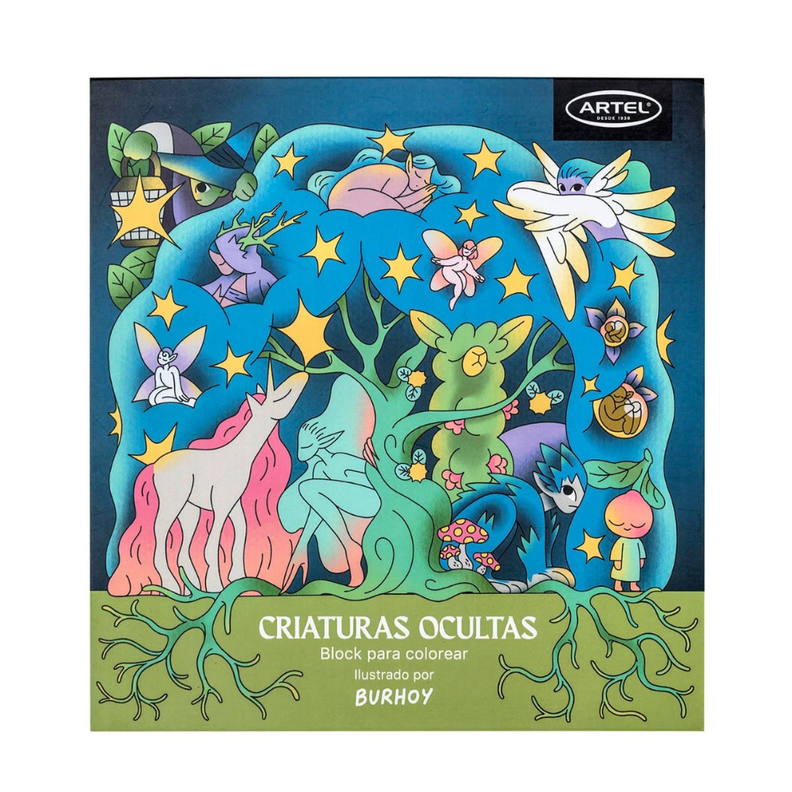 Block Para Colorear Criaturas Ocultas 22x22cm Artel