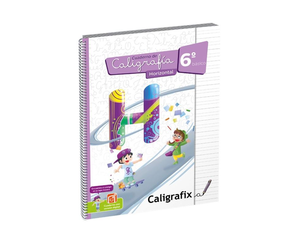 Cuaderno de caligrafia Horizontal 6 Basico  Blanco