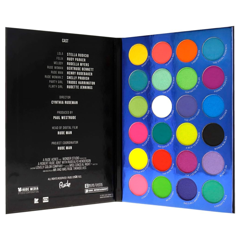 Paleta 24 Sombras Neon City Of Neon Lights Rude Cosmetics-1