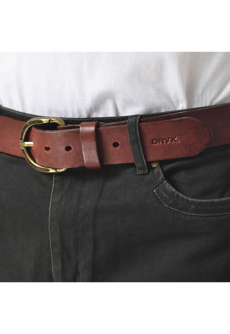 Cinturón Cuero Natural ORYX KOBUK C Hombre-4