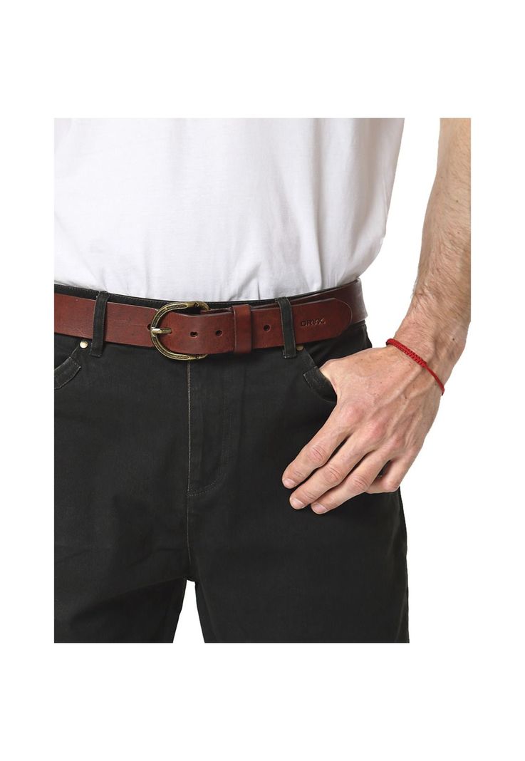 Cinturón Cuero Natural ORYX KOBUK C Hombre-6