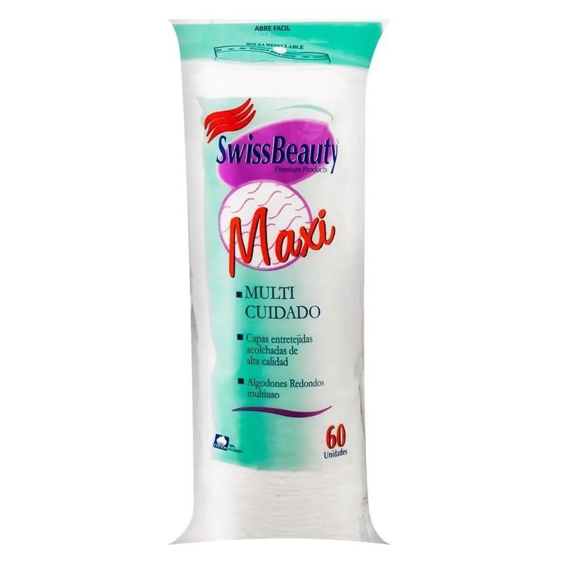 Pétalos De Algodón Swissbeauty Maxi Envase De 60 Unids-1