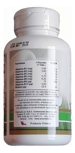 Complejo B Cápsulas X 60 Auravitalis-1