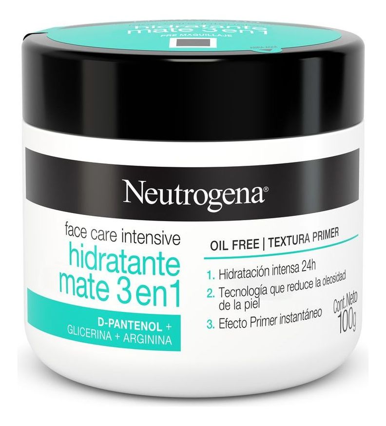 Neutrogena Face Care Intensive Hidratante Mate 3 En 1-0