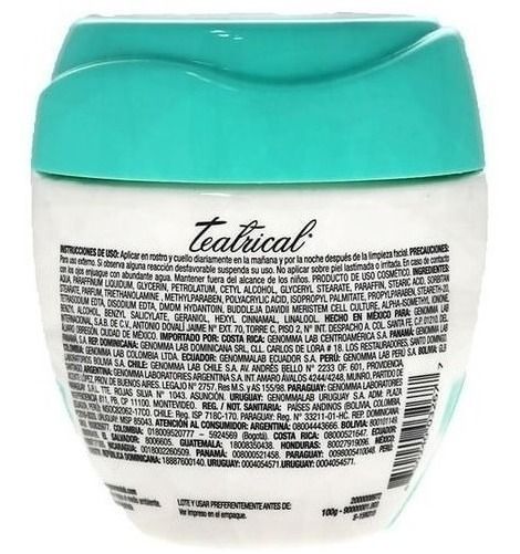Crema Facial Humectante Teatrical Células Madre 100g-1