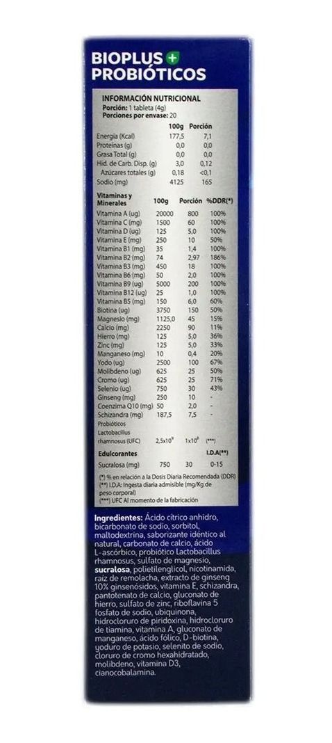 Bioplus Probioticos Multivitaminico Tab Efervescentes X 20-1