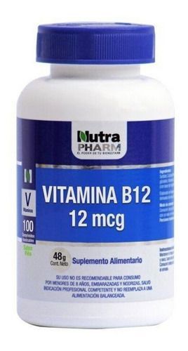 Vitamina B12 Cianocobalamina 12 Mcg Nutrapharm Vegano-1