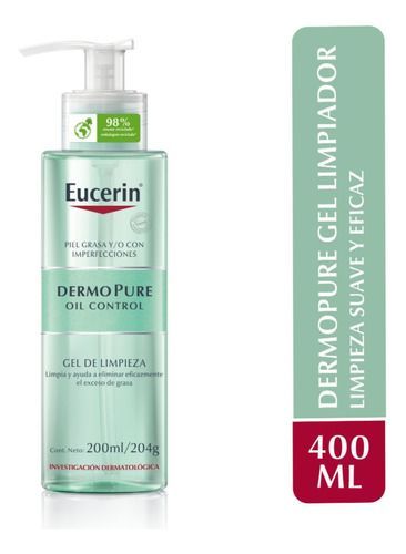 Eucerin Dermopure Oil Control Gel Limpiador X 400 Ml-1
