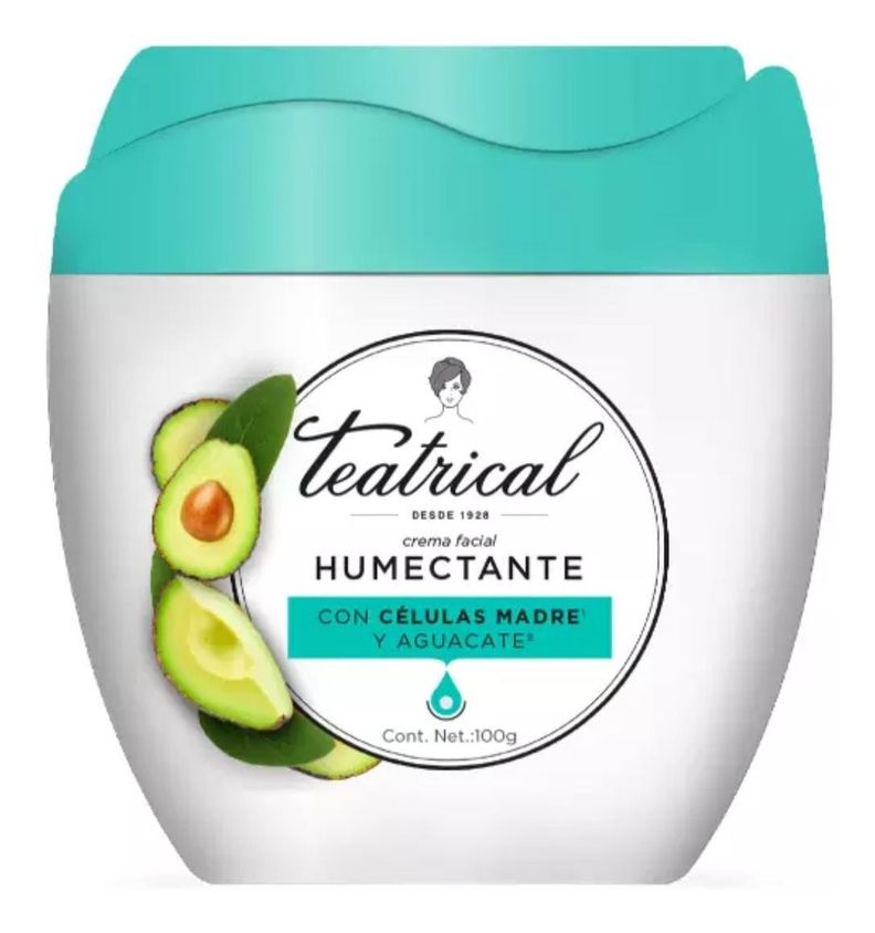 Crema Facial Humectante Teatrical Células Madre Aguacate100g-0