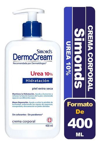 Crema Corporal Dermocream Urea Hidratación Dosificador 400ml-1