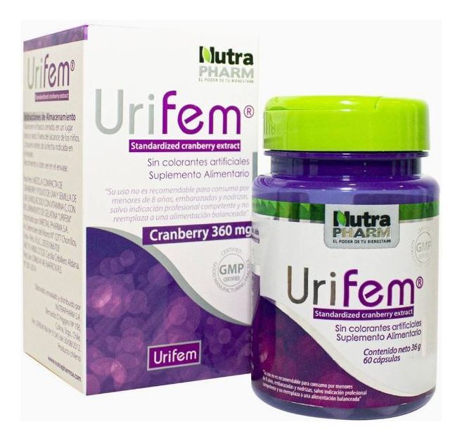 Urifem X60 (prevención Infección Urinaria) Nutrapharm-1