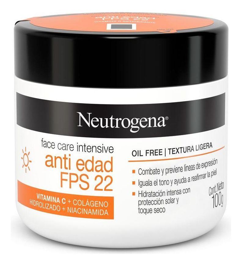 Crema Facial Neutrogena Face Care Intensive Antiedad Fps22-0