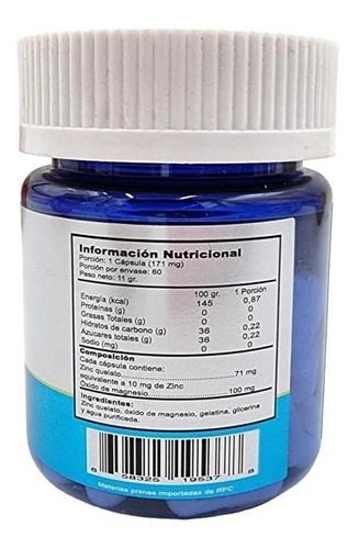 Zinc Quelato Cápsulas X 60 Green Medical-1