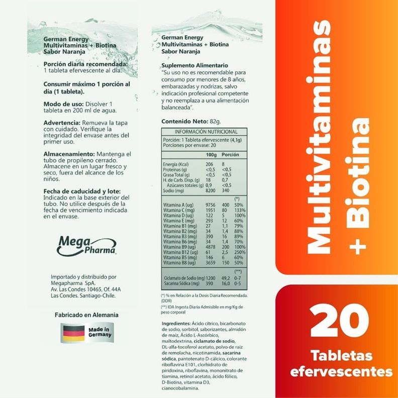 Multivitaminas + Biotina German Energy X20tab-1