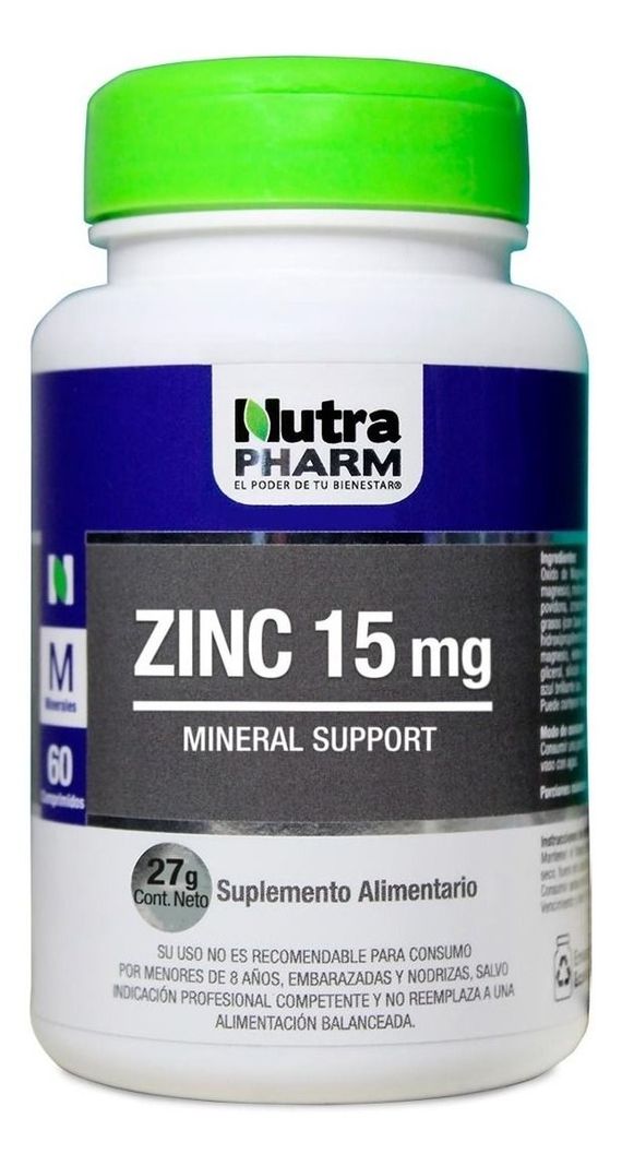 Zinc 15 Mg Nutrapharm 60 Comprimidos-0