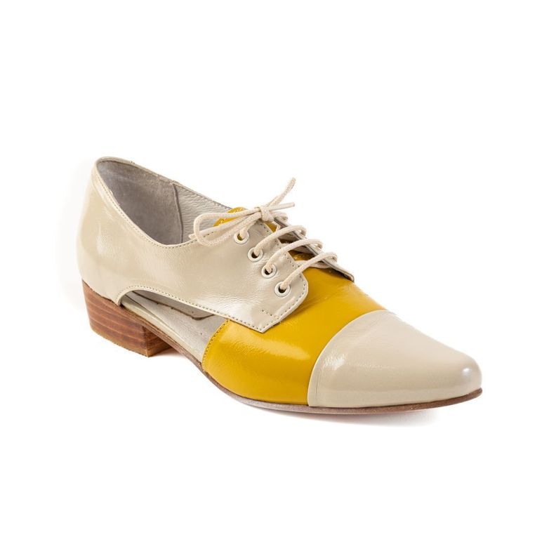 Zapato Oxford Vaniuska Marfil Amarello-1
