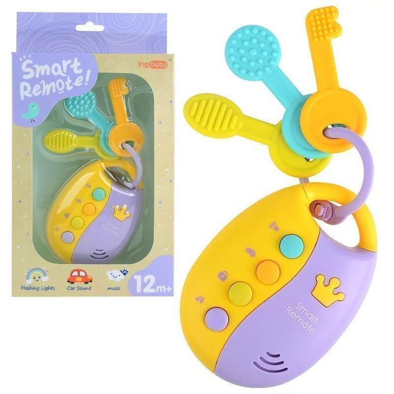 LLavero mordedor para bebe con control remoto musical-1