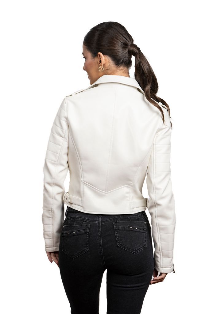 Chaqueta CHG80 Ecocuero Blanco-2