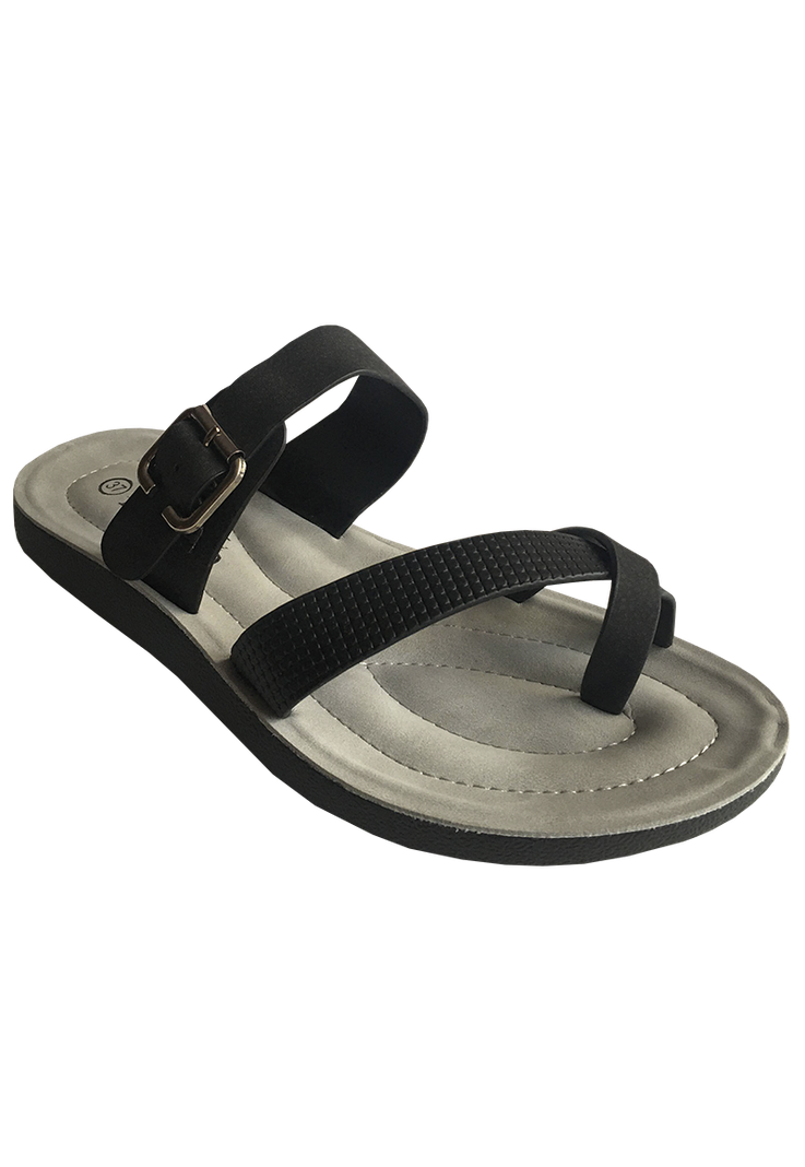 Sandalia Ecocuero ZAY54 Negro Gris-1