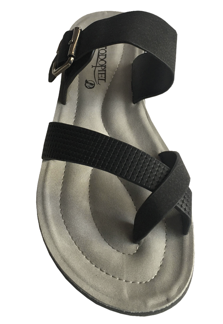 Sandalia Ecocuero ZAY54 Negro Gris-2