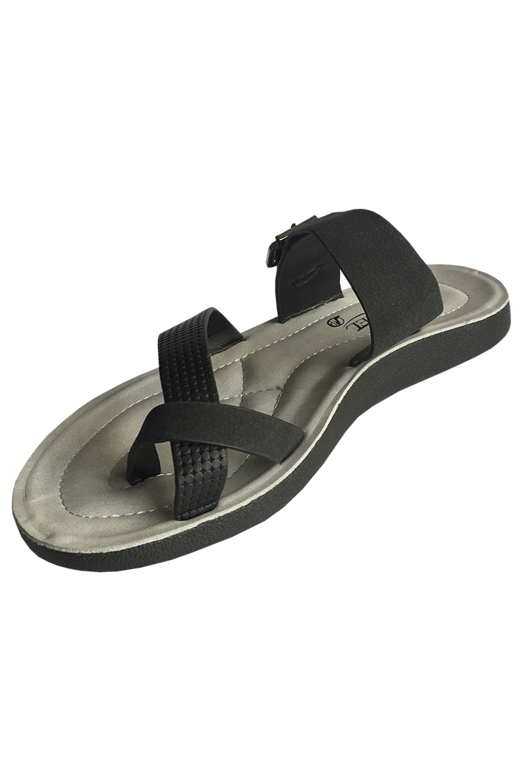 Sandalia Ecocuero ZAY54 Negro Gris-3