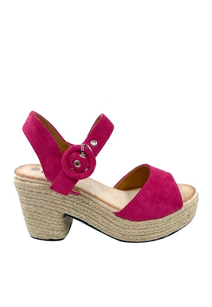 Sandalia Gamuza ecológica ZB019 Fucsia-0