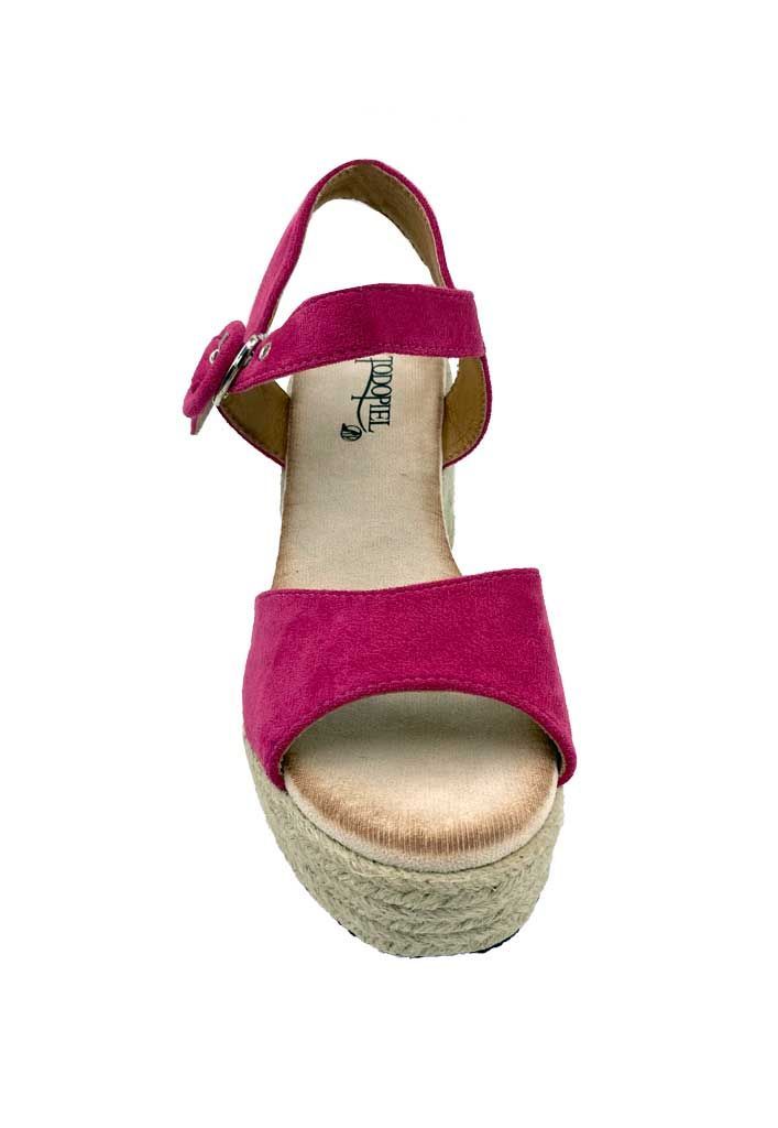 Sandalia Gamuza ecológica ZB019 Fucsia-2