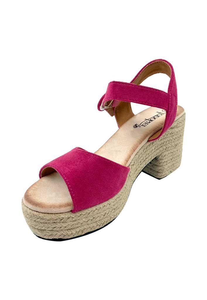 Sandalia Gamuza ecológica ZB019 Fucsia-4
