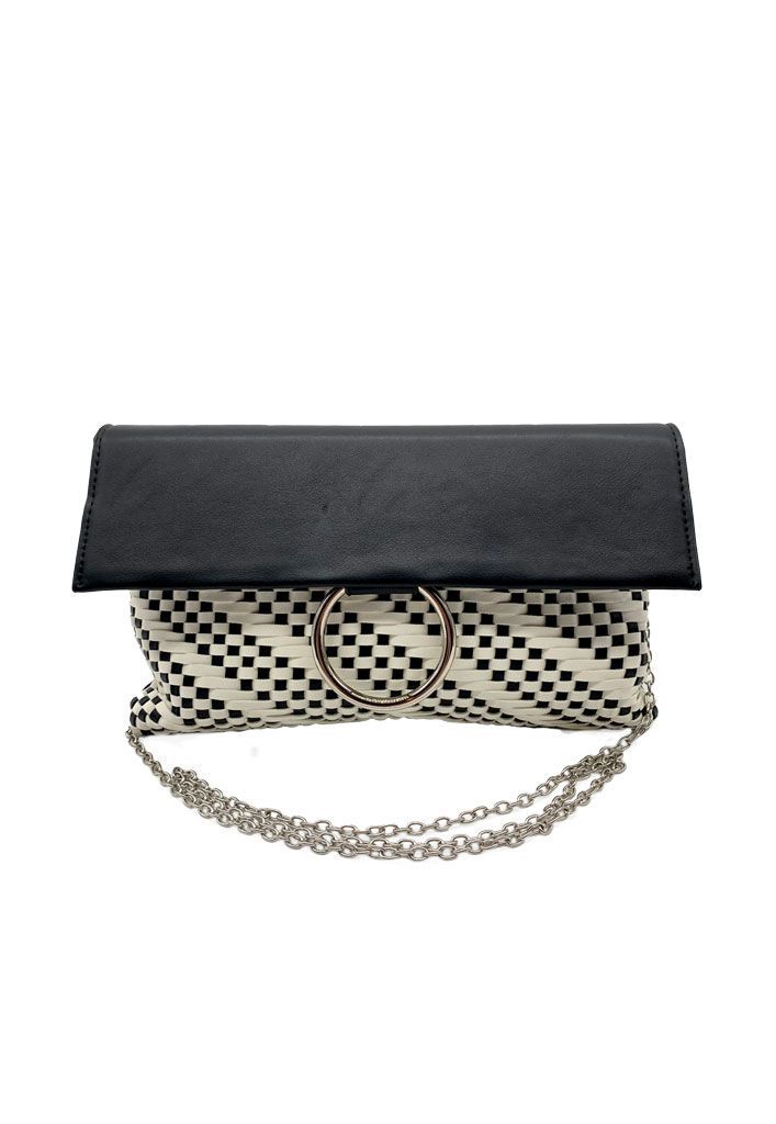 Cartera de fiesta Ecocuero Negro CRS20-0