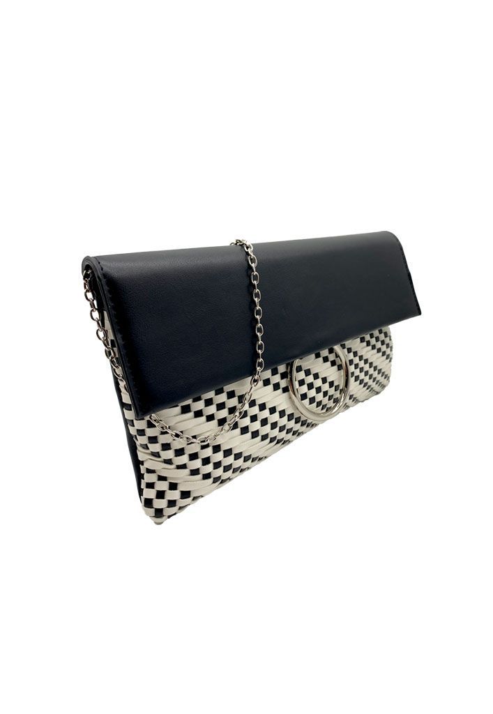 Cartera de fiesta Ecocuero Negro CRS20-2