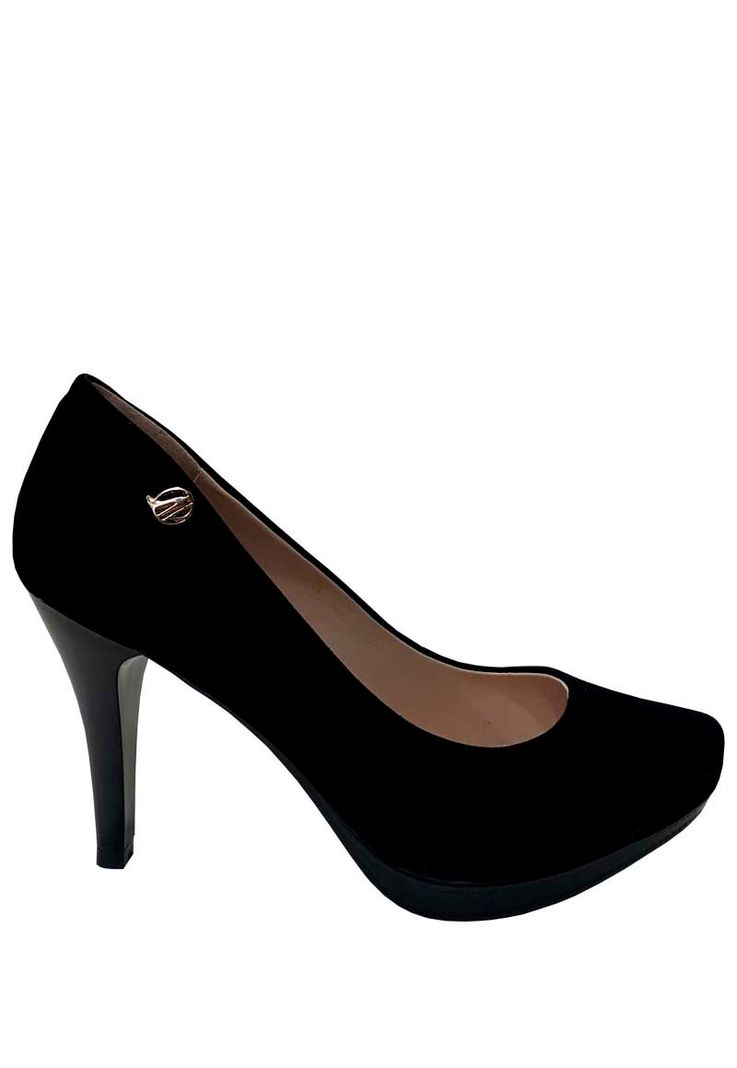 Zapato Reina Cuero ZAP77 Negro Gamuza-0