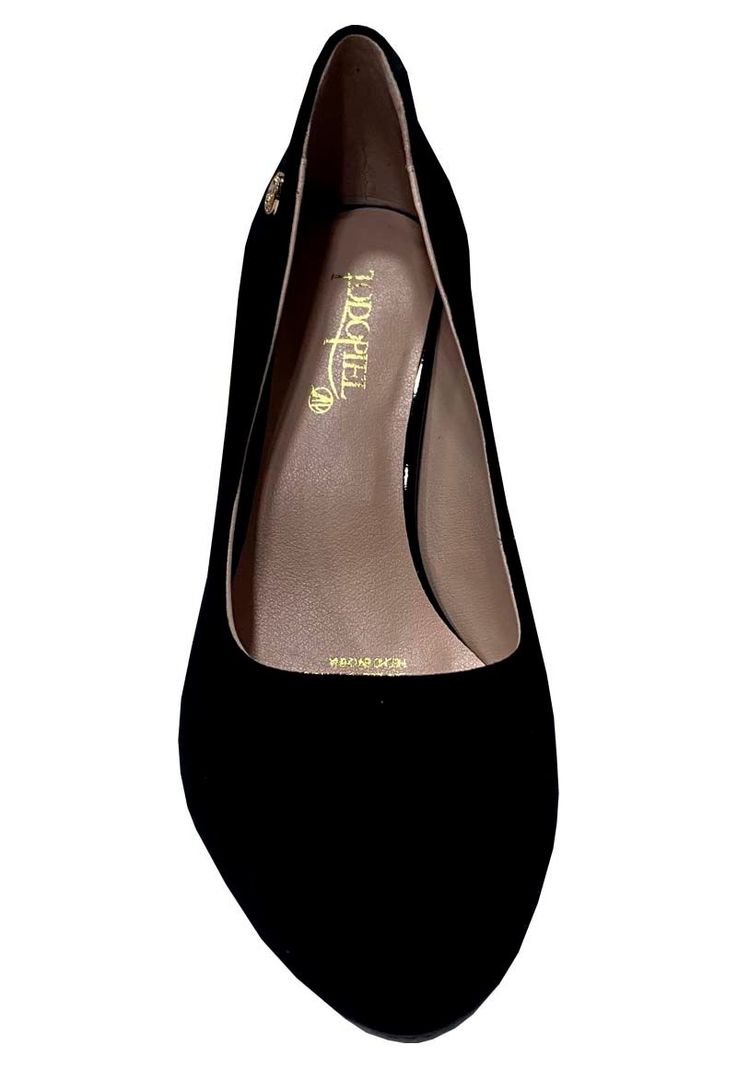 Zapato Reina Cuero ZAP77 Negro Gamuza-2