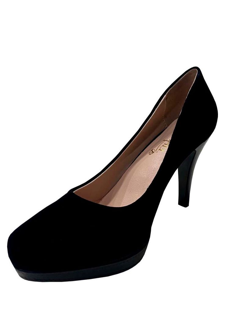 Zapato Reina Cuero ZAP77 Negro Gamuza-3
