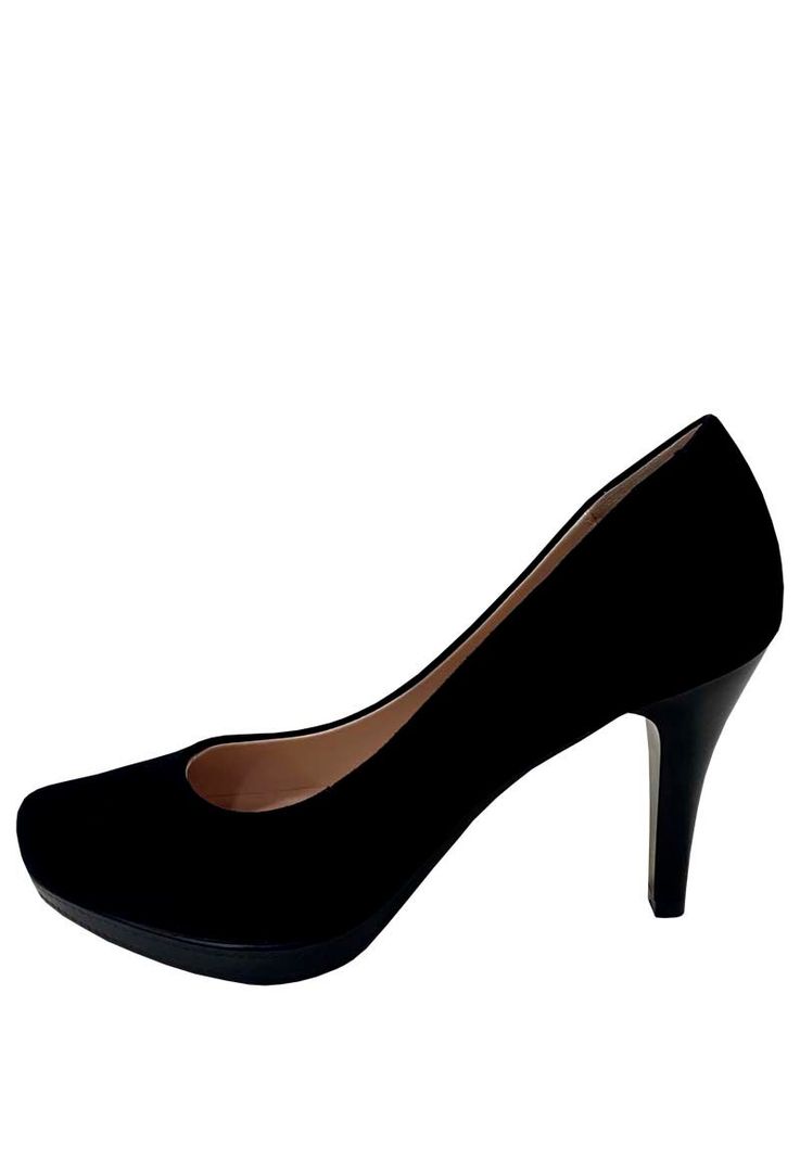Zapato Reina Cuero ZAP77 Negro Gamuza-4