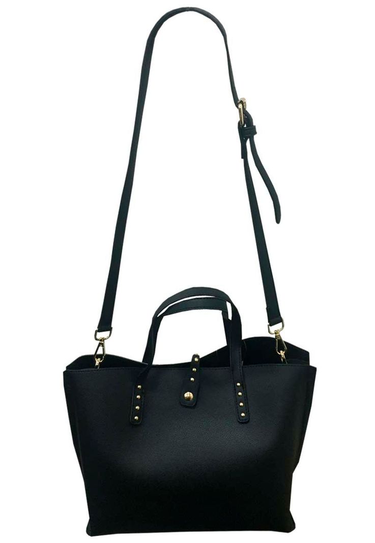 Cartera Cuero Ecológico CRO52 Negro-1