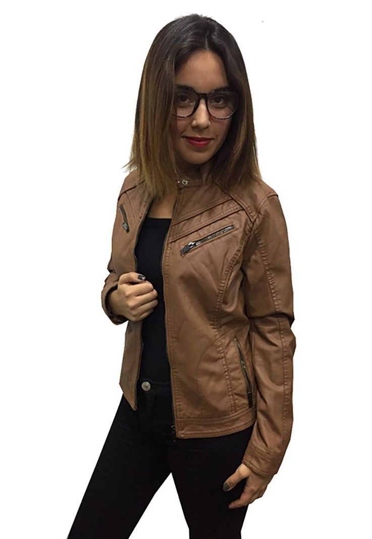 Chaqueta Ecocuero  CHF46 Tan-1