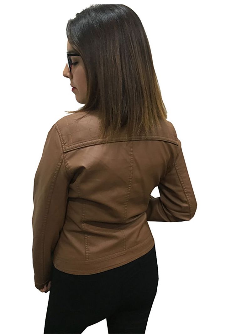 Chaqueta Ecocuero  CHF46 Tan-2