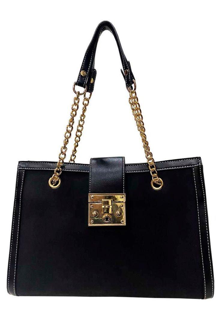 Cartera Cuero Ecológico CRO58 Negro-0
