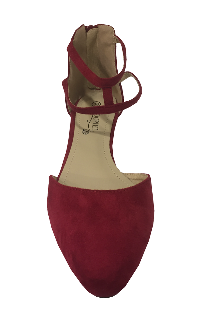 Ballerina Gamuza Ecológica  ZAS90 Rojo-2