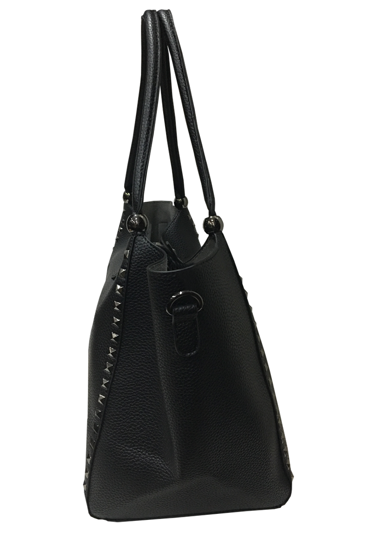 Cartera Cuero Ecológico CRO29 Negro-1