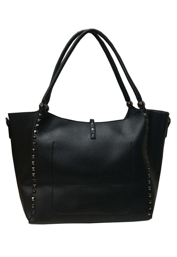 Cartera Cuero Ecológico CRO29 Negro-2