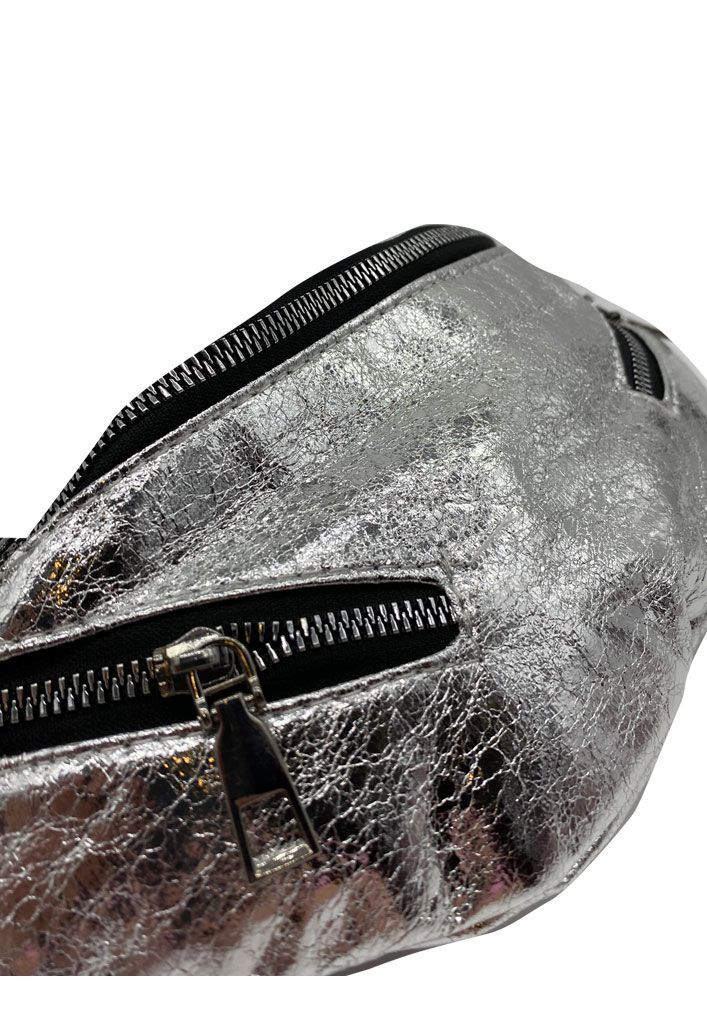 Bandolera Ecocuero Plata CRU11-3