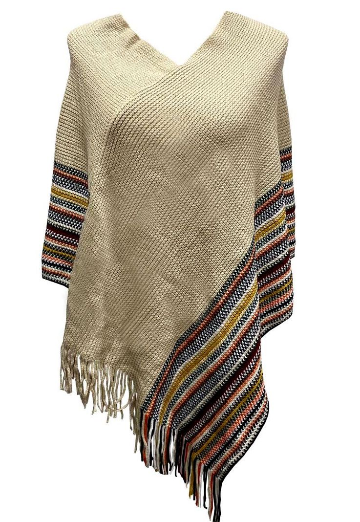 Poncho PO051 Blanco Invierno-0