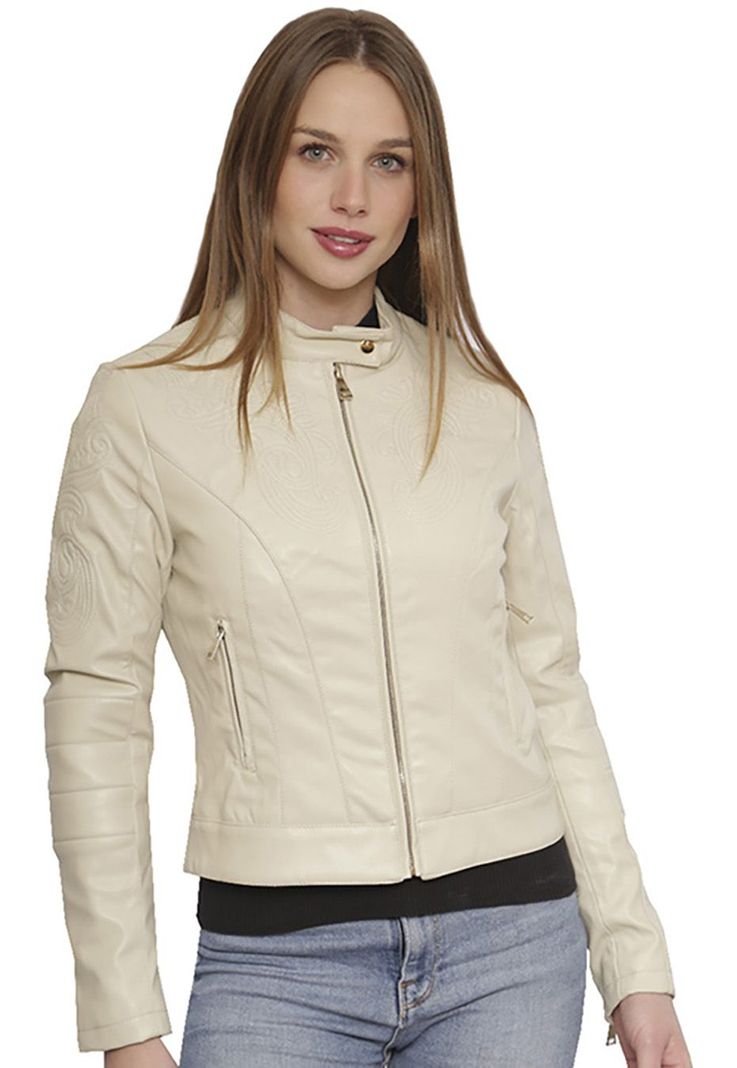Chaqueta Ecocuero CHG07 Beige-0