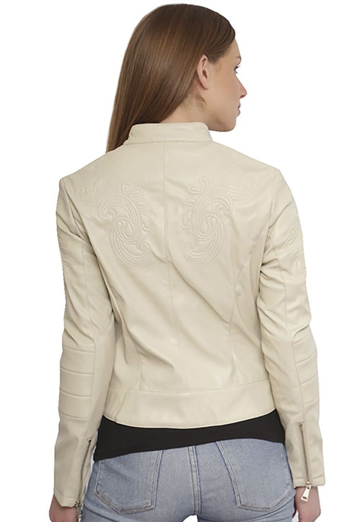 Chaqueta Ecocuero CHG07 Beige-2